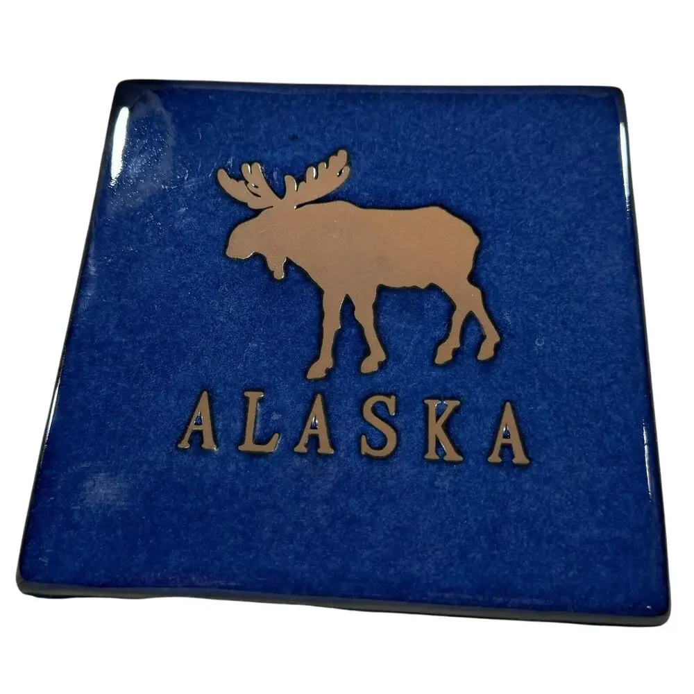 Alaska Moose Tile Trivet 6”